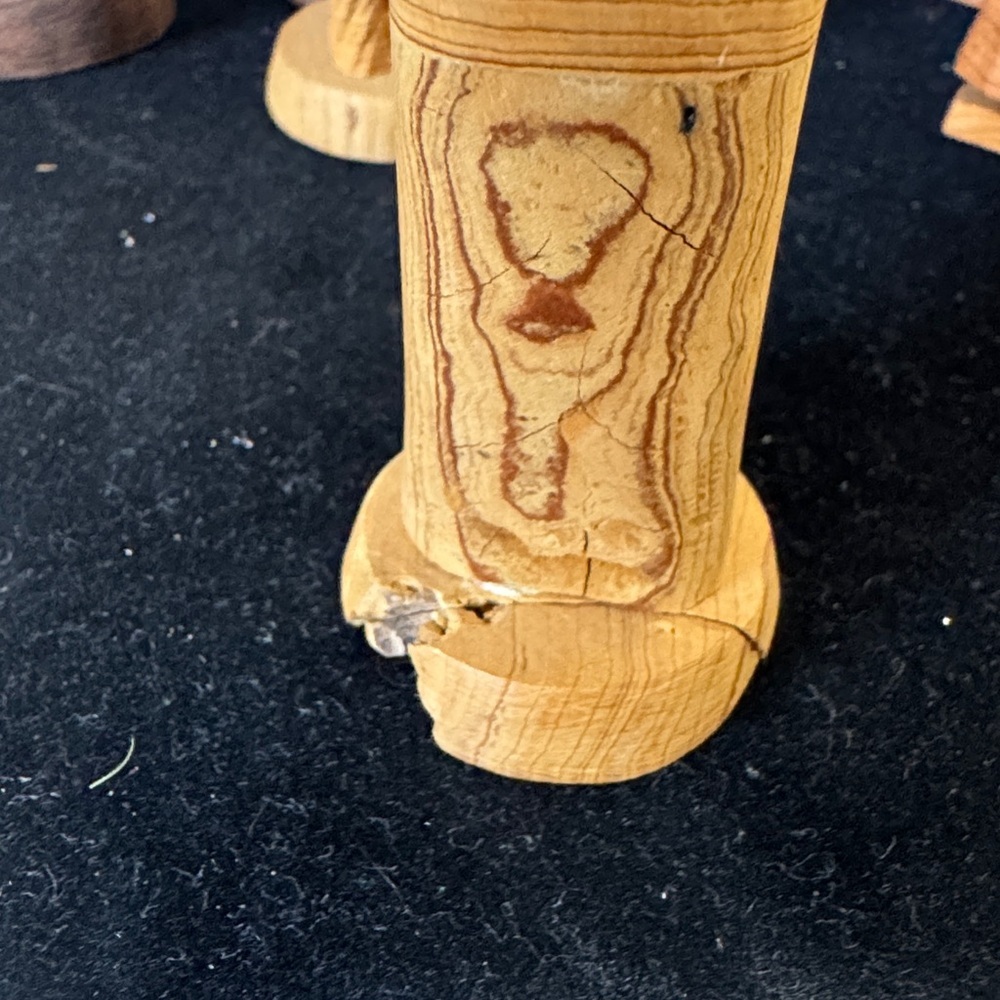 Vintage 1920s Hand Carved African Chess Pieces Tribal Nigerian Handcrafted - Picture 11 of 16